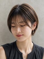 キリ 逗子(kiri)&nbsp;逗子葉山ショートカット耳かけショートボブ丸みショート学割m193
