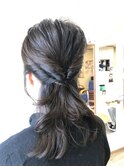 ふんわり大人可愛いハーフアップ