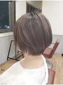 ダークオリーブベージュ×ショートボブ☆