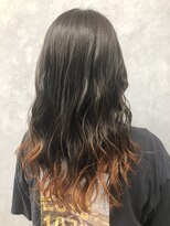 エル ヘアサロン なんば店(eL)&nbsp;eL☆MIKU  裾カラー　オレンジ　Oggi Otto