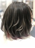 肩上ボブスタイル(インナー&ハイライトカラー)