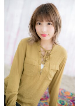 ミック 日暮里店(miq) グラデーションカラー☆外ハネカール外国人風ボブウルフc1