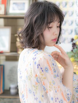 カバーヘア イヴ 戸頭店(COVER HAIR EVE) くすみカラー黒髪アッシュくせ毛風小顔ミディa戸頭20代30代40代!