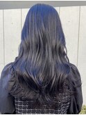 △ブリーチなしラベンダーグレージュ暗髪黒髪ロングストレート