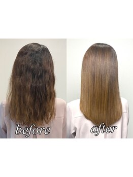 "専門店ならではの知識量"と"髪質改善特化の圧倒的な技術"の掛け合わせ☆髪のシンから艶のある美髮へ導く*