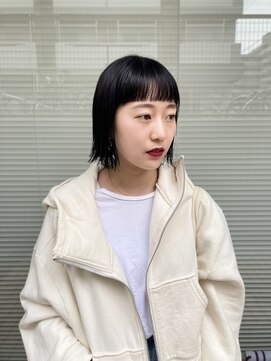 リビング 津田沼(LIVING) 黒髪×ボブ×ワイドバング