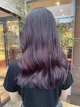 アース コアフュールボーテ 長岡店(EARTH coiffure beaute) ピンクバイオレットダブルカラーケアブリーチ
