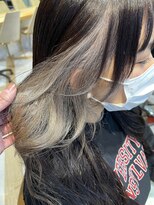ロンド ストラーダ 心斎橋(Lond strada)&nbsp;韓国前髪顔周りロング×デザインカラー[心斎橋/髪質改善]