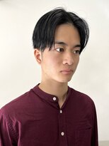 メンズカット センターパート マッシュ ツーブロック