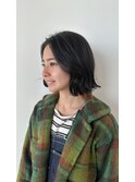 切りっぱなしボブスタイル