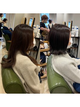 ヘアサロン ナノ(hair salon nano) バッサリ！！切りっぱなし外ハネボブ☆