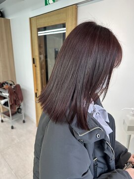 ルネ 北千住(Renee) 切りっぱなし_ラベンダーカラーミストバングエアリーミディ