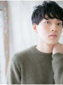 アッシュブラックなゆるふわ巻きパーママッシュヘアb戸田公園