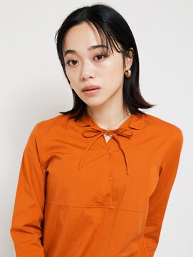 オンク 新宿(onk) 黒髪/グレーベージュ/レイヤーロング/前髪パーマ[新宿駅]