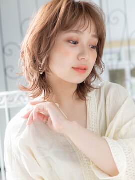 エイトサロン 八潮(8salon) 八潮/髪質改善/ミルクティーピンク☆こなれヘア♪ボブウルフh