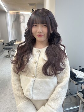 ボタン テンジン(VOTAN tenjin) ラベンダーピンク/艶髪/姫カット/顔周りカット/天神韓国ヘア