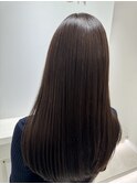 ストレートロング　DARK　ASH　BROWN