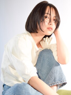 キサ ファータ 恵比寿(kisa fata) ショートボブ縮毛矯正3040代前髪なし酸性ストレート切りっぱなし