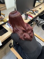 ジーニー 横浜(giinii)&nbsp;チェリーレッド_レッドカラー_ブリーチ無しダブルカラー