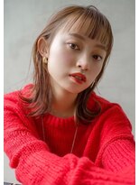 ギークス(GEEKS)&nbsp;【GEEKS渋谷】ピンクグレージュ/冬カラー/オン眉/レイヤーカット