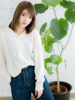 レアワンハナレ センター北美容院(lea/1 HANARE)&nbsp;センター北/髪質改善/ハイトーンカラー×内巻きワンカールボブg