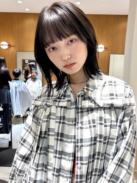 ヤイエ 青山店(yiye) 大人ボブ大人ショートボブ切りっぱなしボブ前髪あり前下がりボブ