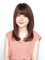 フラット 中山店(flat)&nbsp;ツヤツヤのストレートピンクベージュ[中山駅]