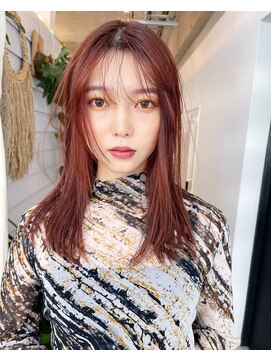 エイム(AiM) オレンジブラウン/ブリーチ無しダブルカラー