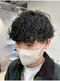 天神波巻きスパイラルパーマ波巻きパーマプードルパーマ強め20代