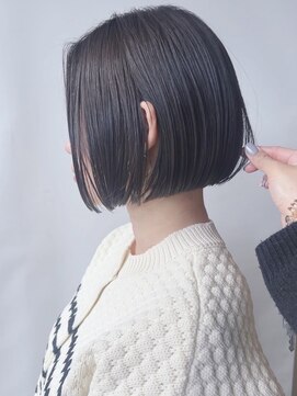 モリオフロムロンドン 原宿本店(morio from London) 【morio原宿】切りっぱなしボブ  グレージュ
