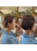 垢抜けハイライト×ショートボブ