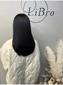 髪質改善ストレートダークアッシュ暗めカラー大人ナチュラル