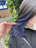 アクト 原宿(ACT) ネイビーブルー/インナーカラー/ケアブリーチ/ブリーチ