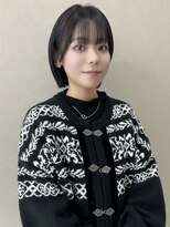 ジーナ 近鉄奈良(Zina)&nbsp;ミニボブ/近鉄奈良/髪質改善/ボブ/ブルーブラック/顔まわり/学割