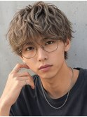 堀江/曲がる縮毛/ブリーチ/メンズカット/フェザー/眉