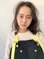 ソイ 下北沢(soi)&nbsp;ミディアムボブのクセ毛風パーマスタイル