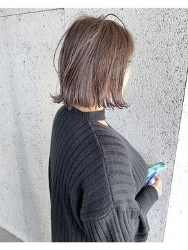 ノア ヘアデザイン 町田店(noa Hair Design) 外ハネボブ×コーラルピンク