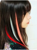 カラフル☆原色カラー編み込みエクステ☆ポイントカラー