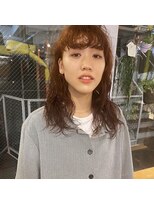 サイズ(cyez)&nbsp;オレンジのくしゃくしゃパーマヘア