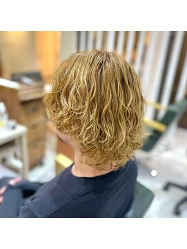 アソビ 表参道(ASOBI) ブリーチパーマ ロングウルフ