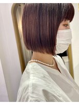 ロンドポレール 北千住(Lond polaire)&nbsp;【航治郎】外ハネボブ/セクションカラー/ペールベージュ