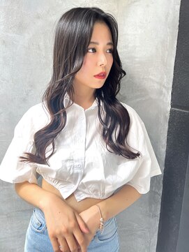 ロンド ストラーダ 心斎橋(Lond strada) 韓国前髪顔周りロング×インナーグレージュ[心斎橋/髪質改善]