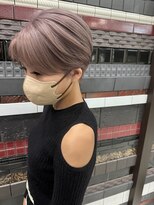 デザインサロンリア(design salon Lia)&nbsp;ダブルカラー/刈り上げショート/ピンクミルクティー