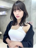 ★くびレイヤーエモージュ黒髪グレーベージュレイヤーロング