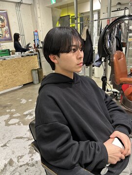 ノラ シブヤ(NORA) メンズパーマダウンパーマメンズセンターパートメンズマッシュ