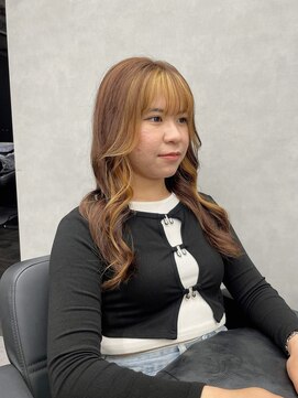 ファイブバイジエクト 堀江(FIVE by The Ect) フェイスフレーミング　抜きっぱなし　インナーカラー　韓国風