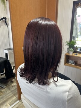 ブラフ(B.R.AP.h) ボルドーカラー×切りっぱなし