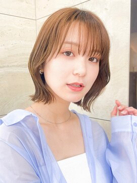 ロンドホットリップ 立川(Lond hot lip) 【Nanatsu】くびれボブ×ベージュカラー