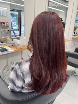 バルベストーキョーサウス(BARBES TOKYO SOUTH) レイヤーダークレッドヘア【RISA】