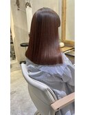 暖色カラー×ロブヘア×髪質改善×ぷつっとボブ×秋カラー